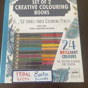 Creative Colouring Books with Pencils Set
